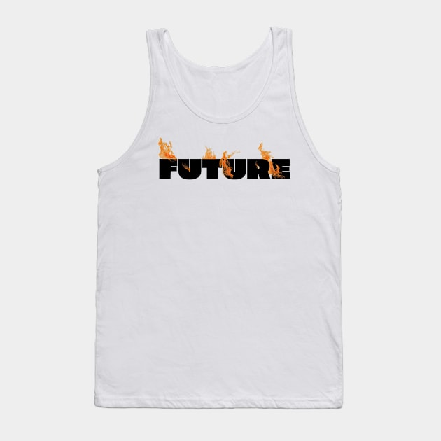 Burning Future (Black) Tank Top by daparacami